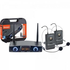 Microfone Headset Sem Fio Duplo Krd200Dh Karsect