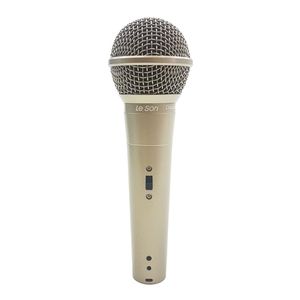 Microfone Com Fio Profissional Ls58 Champanhe, Acompanha Cab