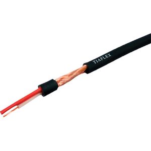 Cabo Microfone Stereo 2X0.30 22Awg 100M Preto Esp Tiaflex