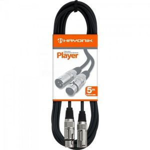 Cabo Para Microfone Xlr(f) X P10 10m Player Preto Hayonik