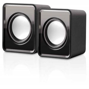Caixa De Som 2.0 Mini 3w Rms Sem Marca Preto Bivolt