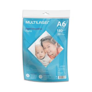 Papel Fotográfico Matte 10x15cm 180g 20 Folhas - Pe047 Branco