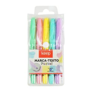 Marca Texto 5 Cores Pastel Keep - Mr070 Sortida