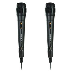 Microfone Duplo Unidirecional Fio Hoopson Preto