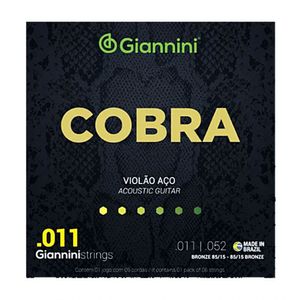 Encordoamento Violão Aço 011 Cobra Giannini