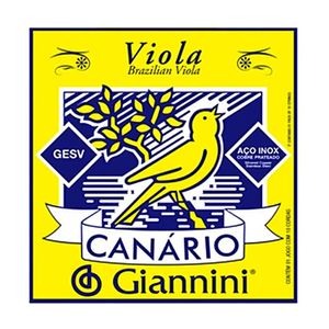 Encordoamento Viola Aço Tensão Média Canário Giannini