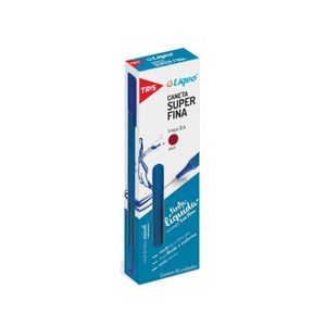 Caneta Super Fina Liqeo Vermelho Caixa Com 10 Unidades Tris