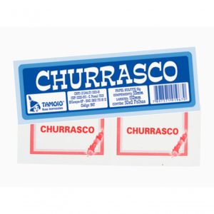 Bloco Ficha De Churrasco 50 X 02 Folhas Pacote Com 10 Blocos