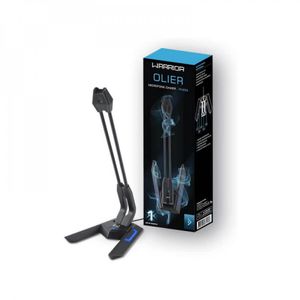 Microfone Gamer C/ Led Warrior Preto E Azul