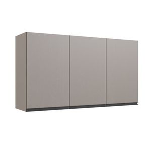 Armário Aéreo De Cozinha 120Cm 3 Portas Fume
