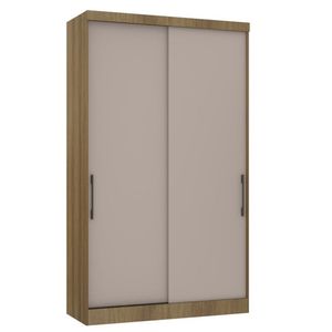 Modulo De Guarda Roupa Paris 2 Portas De Correr 3 Gavetas Avela/cinammon