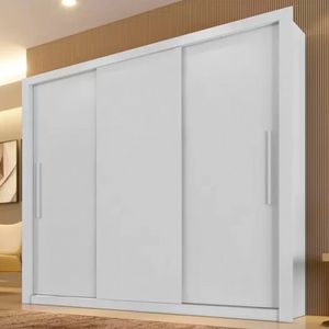 Roupeiro Panamá 3 Portas Branco Salleto Móveis Branco