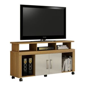 Rack Espanha Cinamomo E Off White Para Tv Até 47 Polegadas Valdemóveis