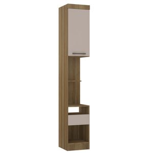 Módulo Mesa De Cabeceira Eucamoveis Paris 1 Porta 1 Gaveta Avela/cinammon