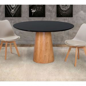 Mesas De Jantar Cone Cor Preto Diâmetro 1m