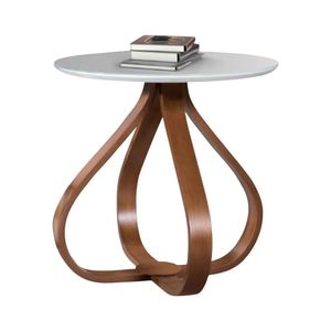 Mesa Lateral Alice Tampo 50cm Diâmetro Altura 60cm De Altura