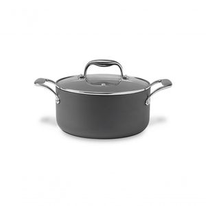 Caçarola C/tampa ø22cm 3,65l Fundo De Indução Diamond Brinox ø22 X 10,5 Cm Cinza Brinox
