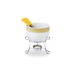 Aparelho De Fondue 7 Peças Amarelo Cerâmica Linha Fondue Brinox Amarelo