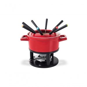Aparelho De Fondue 13 Peças Cerâmica Linha Fondue Brinox Vermelho