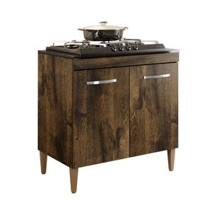Balcao Cooktop 05 Bocas Sevilha Ipê 2 Portas Kaiki Móveis Ipê