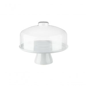 Boleira Grande Cake Com Cúpula 32 X 32 X 26,7 Cm Branco Coza