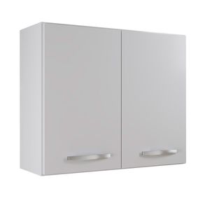 Armário Aéreo Valência Branco 2 Portas 1 Prateleira Kaiki Móveis Branco