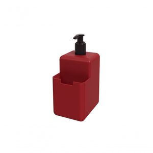 Dispenser Coza Para Detergente Líquido E Esponja 500m 8 Cm X 10,5 Cm X 18,2 Cm Vermelho Bold