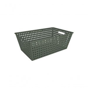 Cestão Organizador 38,6 L Retangular Plástico Cor Verde Amazon Linha Flora Coza