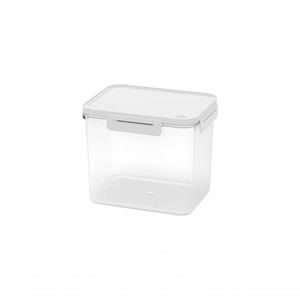 Pote Hermético 2,4 L Retangular Plástico Cor Branco Linha Hug Coza Branco Coza