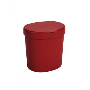 Lixeira Plástica Coza Para Pia Vermelho Bold 2,5L 17,5 X 15 X 18,2 Cm Linha Basic Vermelho Bold