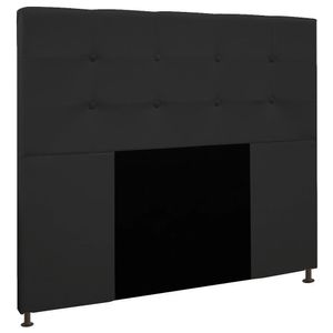 Cabeceira Casal 1,40m Zurique Suede Preto - Pallazio