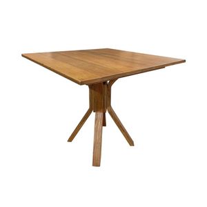 Mesa Madeira Maciça Bar Restaurante Berlim 90x90cm Malbelc - Cor: Marrom