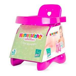 Cadeirão De Boneca - Nenequinha Collection - Cadeirinha De Papinha - Super Toys