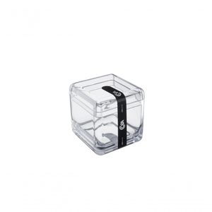Porta-algodão/cotonete Cube 8,5 X 8,5 X 8,5 Cm Cristal Coza