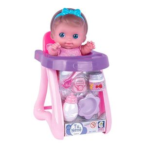Bonequinha Com Acessórios - Tu Nenê - Cadeirinha - Cotiplás