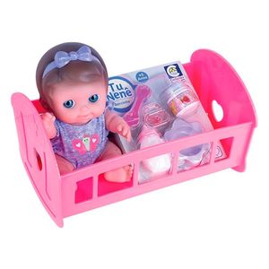 Bonequinha Com Acessórios - Tu Nenê - Bercinho - Cotiplás