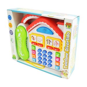 Telefone Divertido Casa - Luzes E Sons - Colorido - Dm Toys