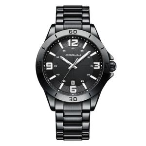 Relógio De Aço Inoxidável Crrju Luxo Quartzo Masculino