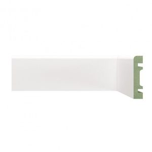 Kit Rodapé De Mdf 7cm X 15mm X 2,40m 40 Barras Lisas Resistente A Umidade Moldufama 700 Branco