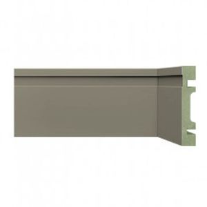 Kit Rodapé De Mdf 7cm X 15mm X 2,40m 10 Barras Com Friso Resistente A Umidade 702 Moldufama Cinza Titanium