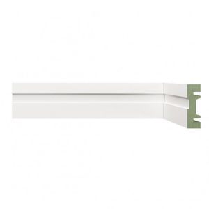 Kit Rodapé De Mdf 5cm X 15mm X 2,40m 10 Barras Frisadas 502 Moldufama Branco
