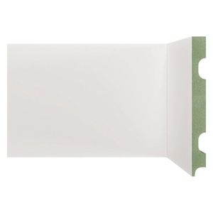 Kit Rodapé De Mdf 15cm X 15mm X 2,40m 10 Barras Lisa Resistente A Umidade 1501 Moldufama Branco