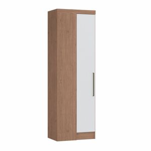 Módulo De Canto Reto 1 Porta Infinity Macadâmia/Branco Line