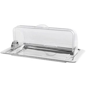 Porta Pão Aço Inox Com Tampa Basculante Lyon Brinox Cinza