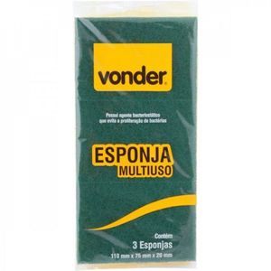 Esponja Multiuso Vonder - Caixa Com 9 Unidade