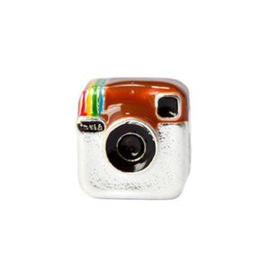 Berloque Separador ícone Do Instagram Em Prata 925