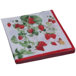 Guardanapo De Papel Folha Dupla Vizapi Morangos 1490 33Cm - 20 Unidades