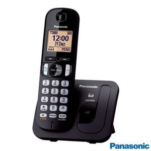 Telefone Sem Fio Panasonic Dect.6, Identificador De Chamadas, Teclado Luminoso, Display 1.6?, Preto - Kx-tgc210lbb