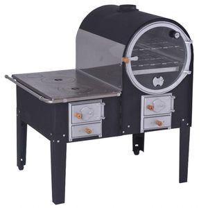 Forno A Lenha Grande 80 Cm Com Fogão F751 Fornellar
