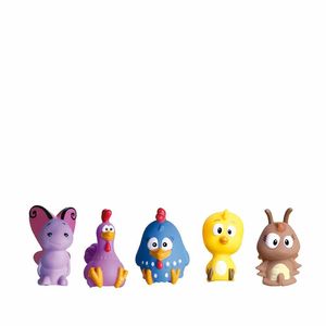 Boneco De Vinil - Galinha Pintadinha - Kit 5 Miniaturas Dedoche - Cardoso Toys